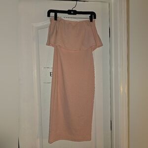 SHEIN Strapless Pink Dress